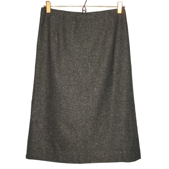Pendleton Size 6 Brown Tweed Lambs Wool Silk‎ Blend Pencil Skirt Made In USA - Picture 1 of 4